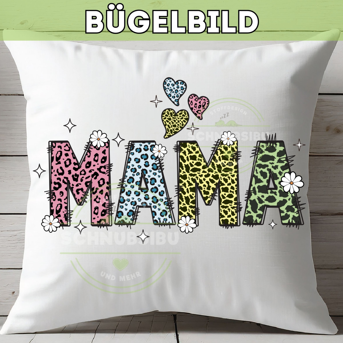 Bügelbild Muttertag - Mama Min